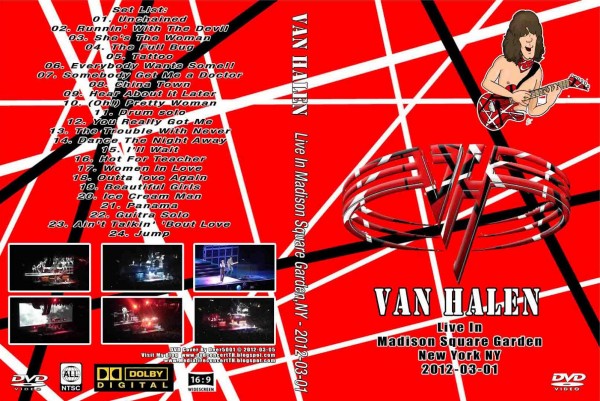 Van Halen DVD Live at Madison Square Garden, NYC March 1, 2012